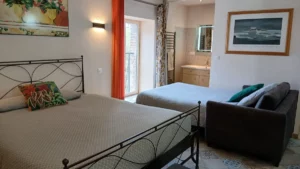 2 lits séparés dans la chambre voltaire au domaine de la plume